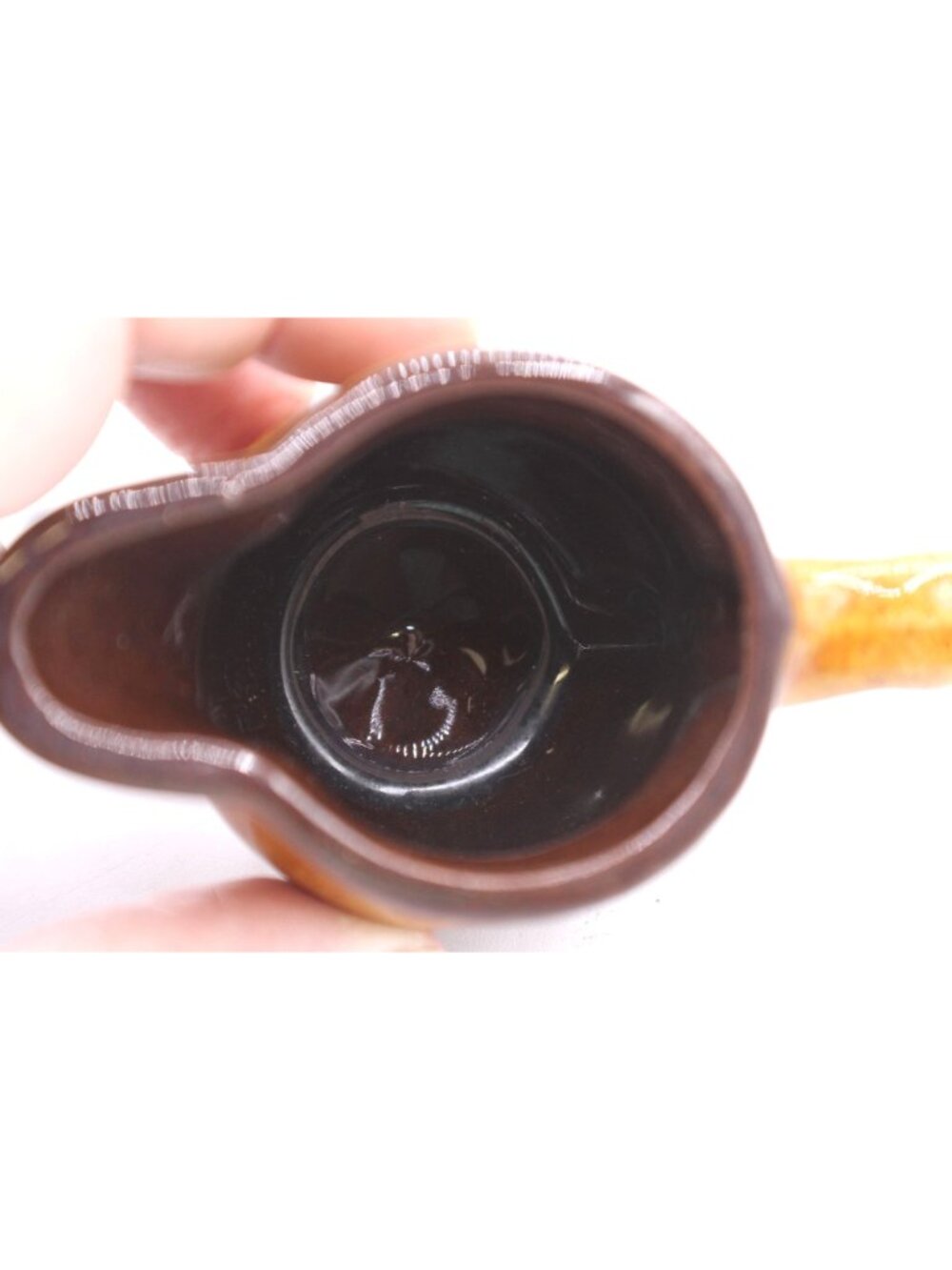 Mini Creamer Pitcher Green Mountains Vermont Brown Ceramic Pottery Vtg Souvenir - Picture 5 of 11